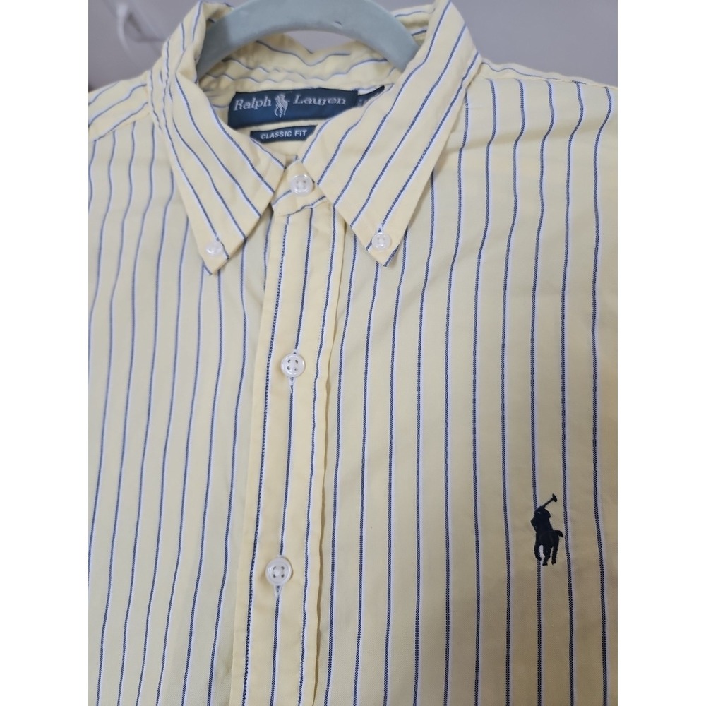 POLO RALPH LAUREN Long Sleeve Shirt  Mens Classic Fit 16 1/2 32/33  Vintage Nice